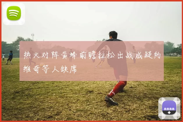 热火对阵黄蜂前瞻拉松出战成疑约维奇等人缺席